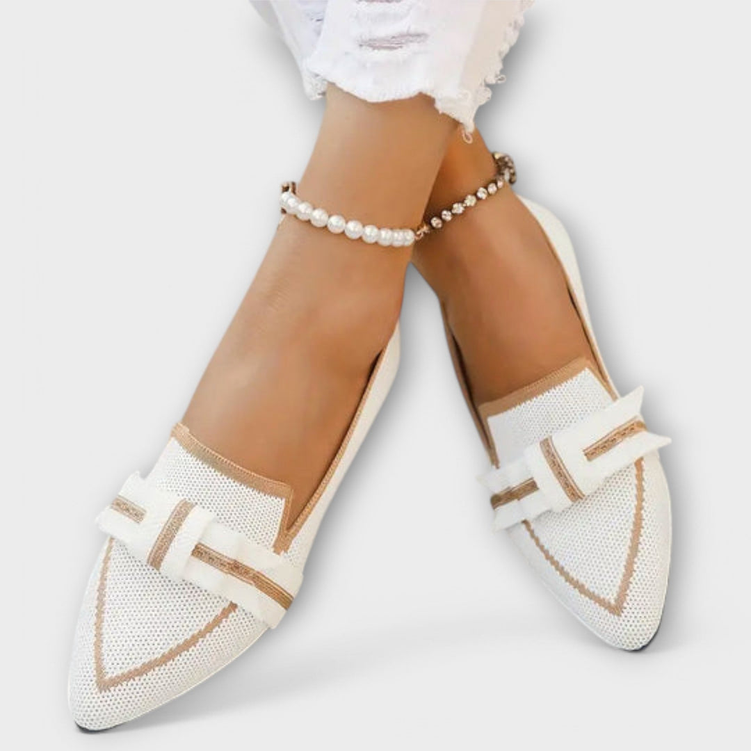 Isabelle – Eleganckie Baleriny z Kontrastem