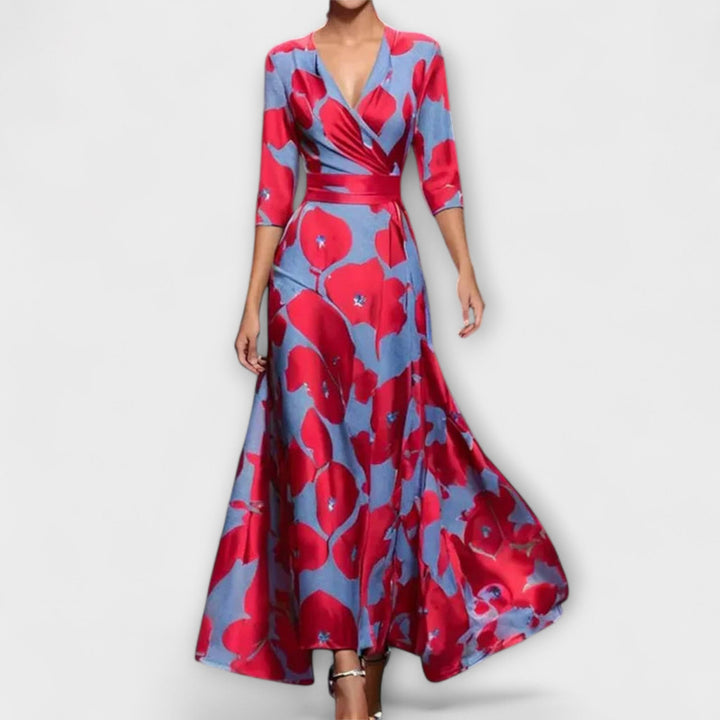 Ilaria – Sukienka Maxi z Kwiatowym Printem